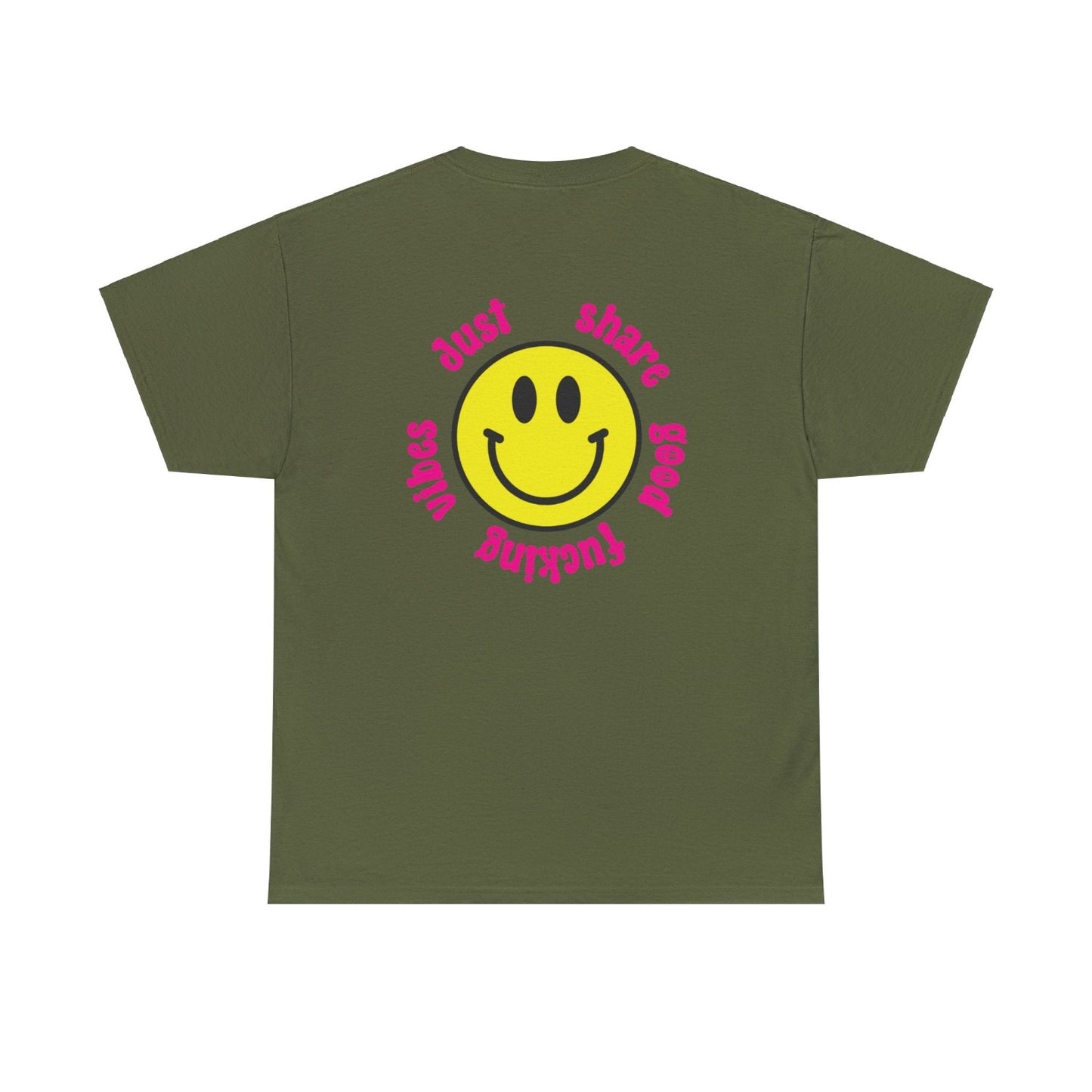 Share good vibes t shirt green