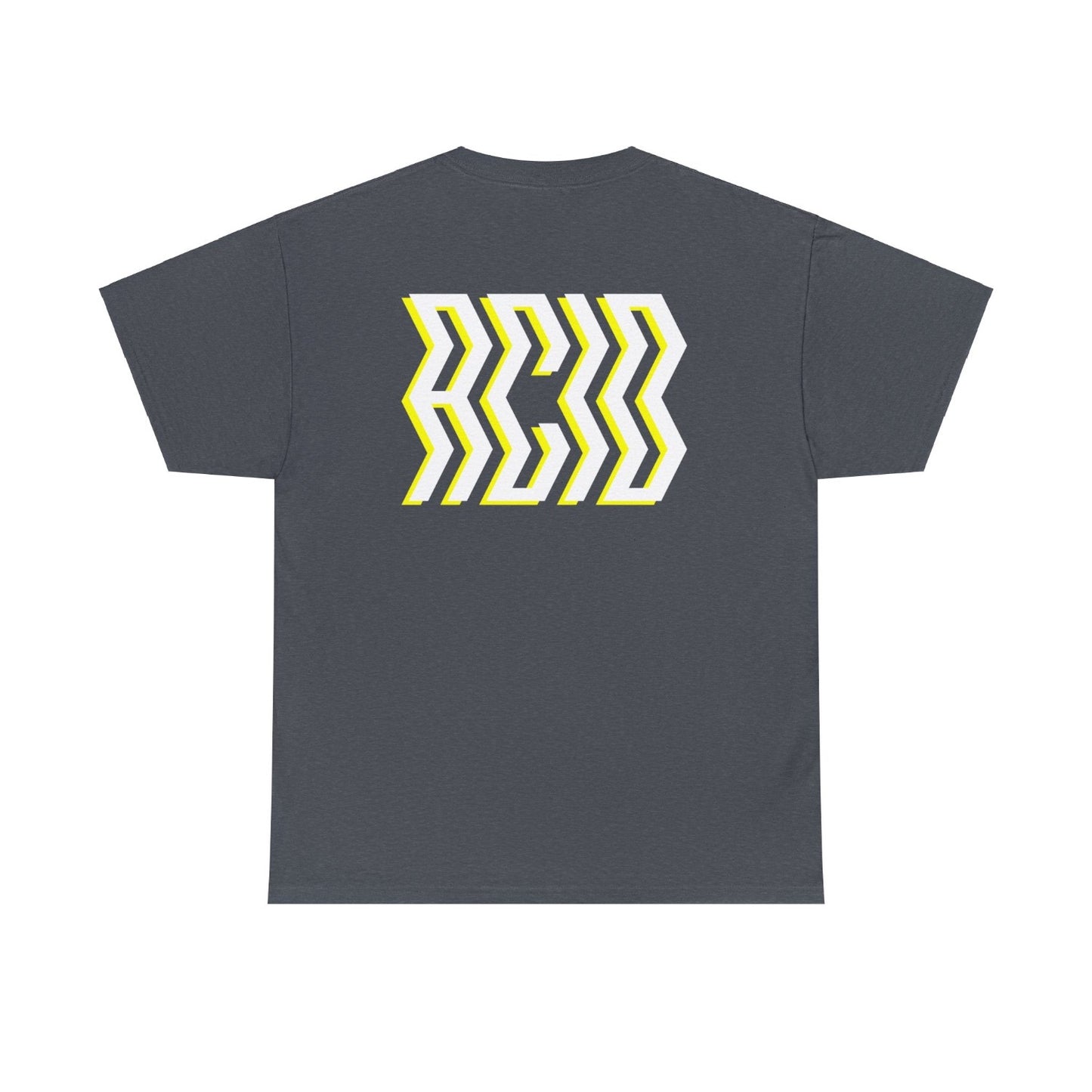 Acid t-shirt dark grey bold neon print