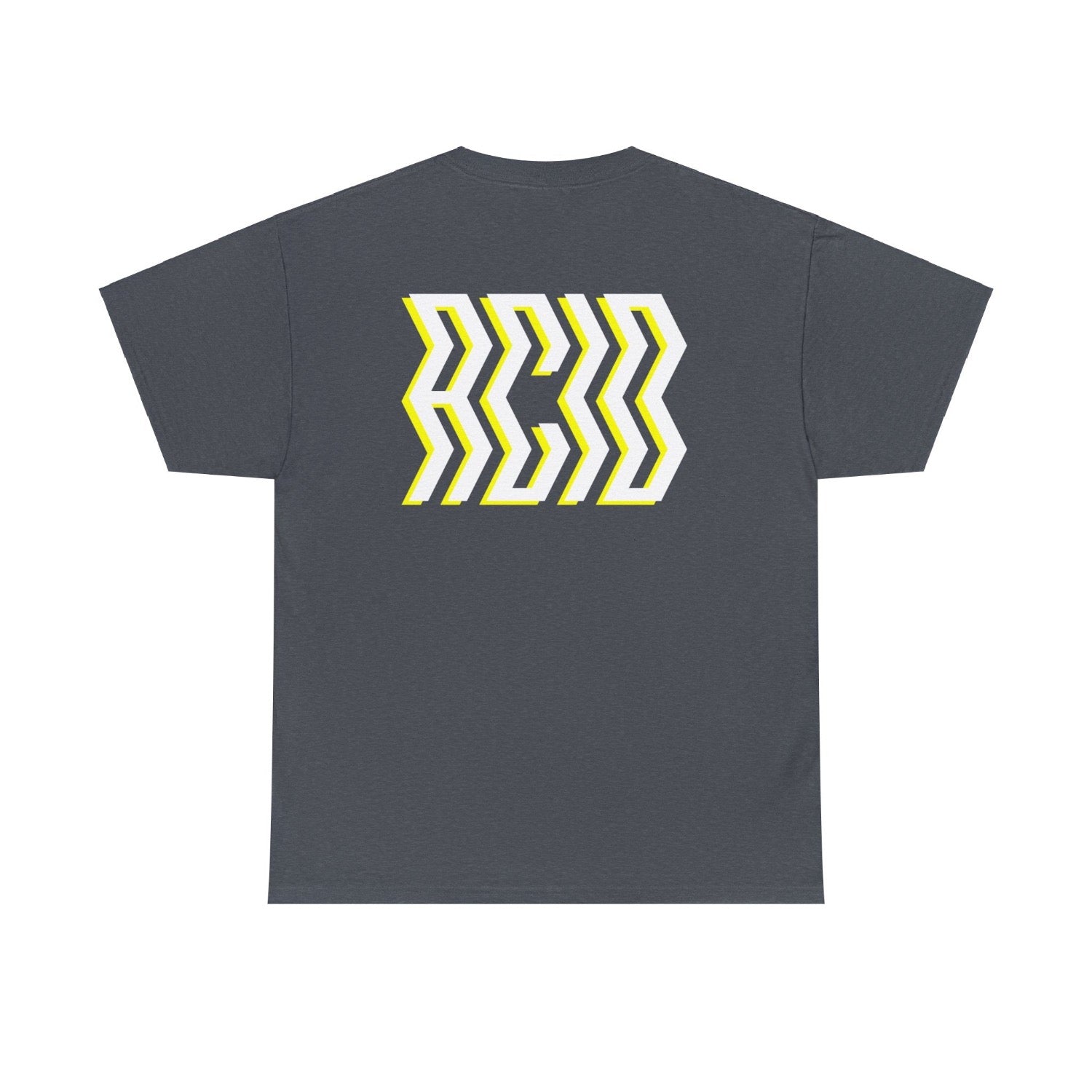 Acid t-shirt dark grey bold neon print