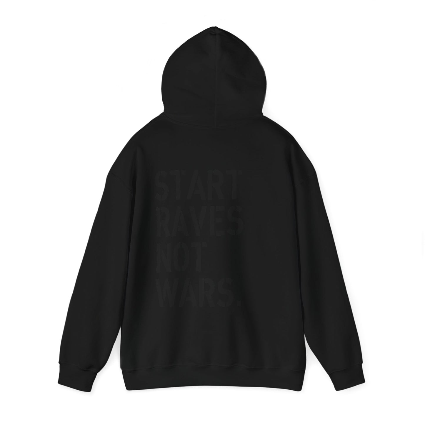 Start Raves Not Wars blackout hooded top hoodie