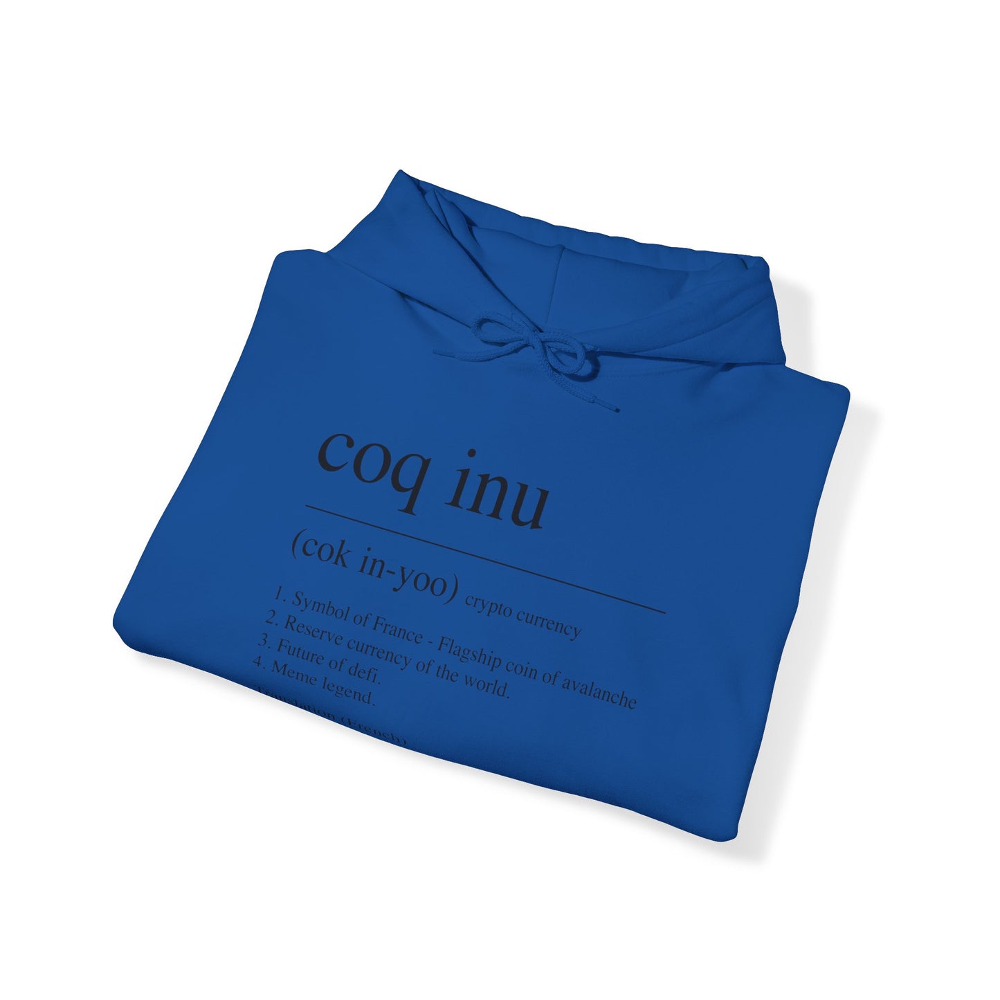 COQ Inu Dictionary definition hooded top