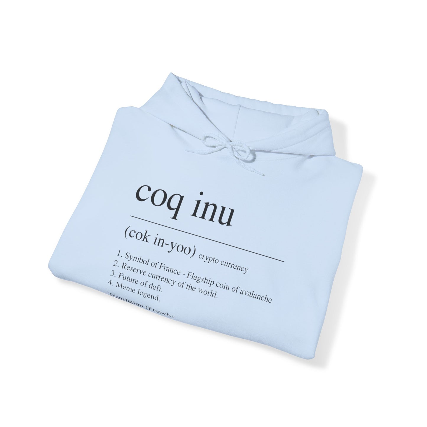 COQ Inu Dictionary definition hooded top