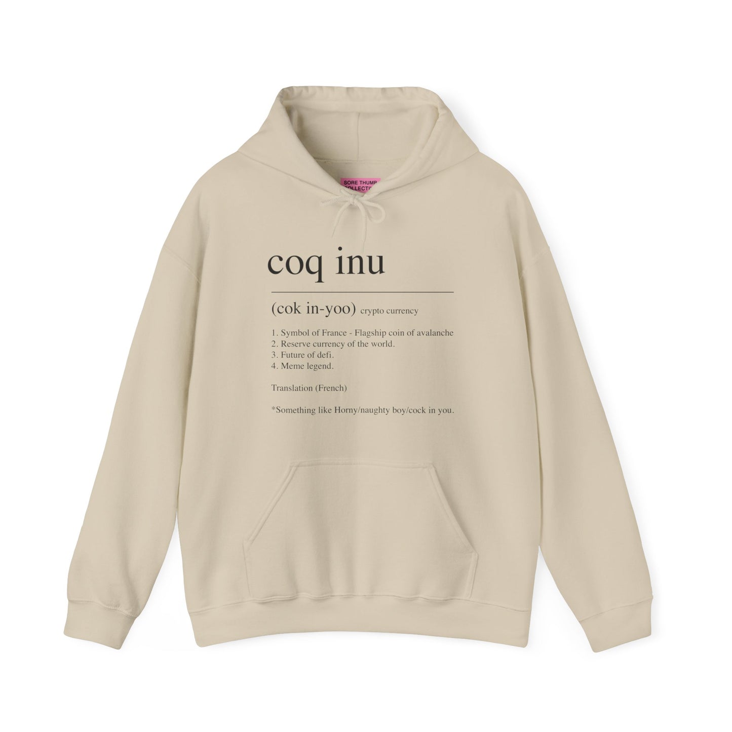 COQ Inu Dictionary definition hooded top