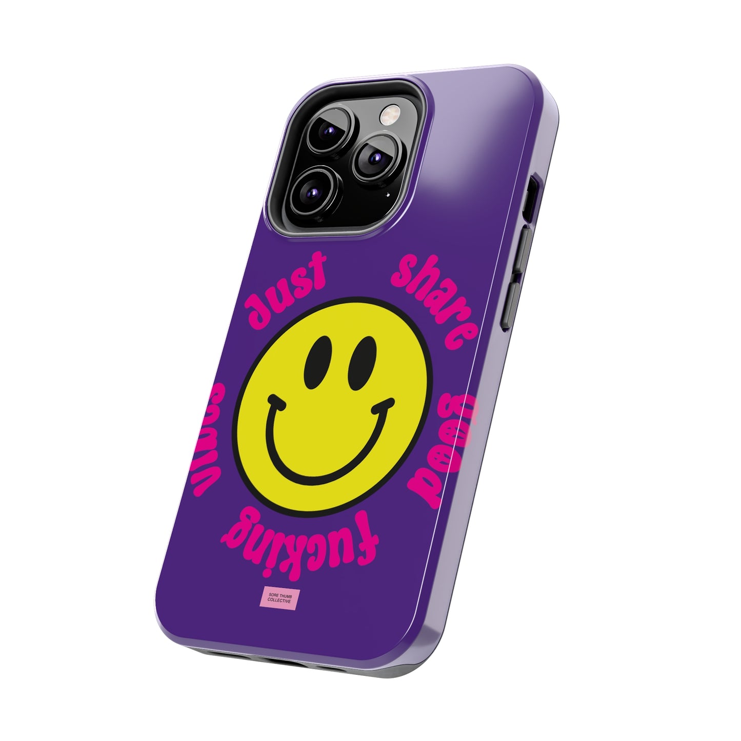 Just Share Good Vibes Smiley Face iPhone Case Cover