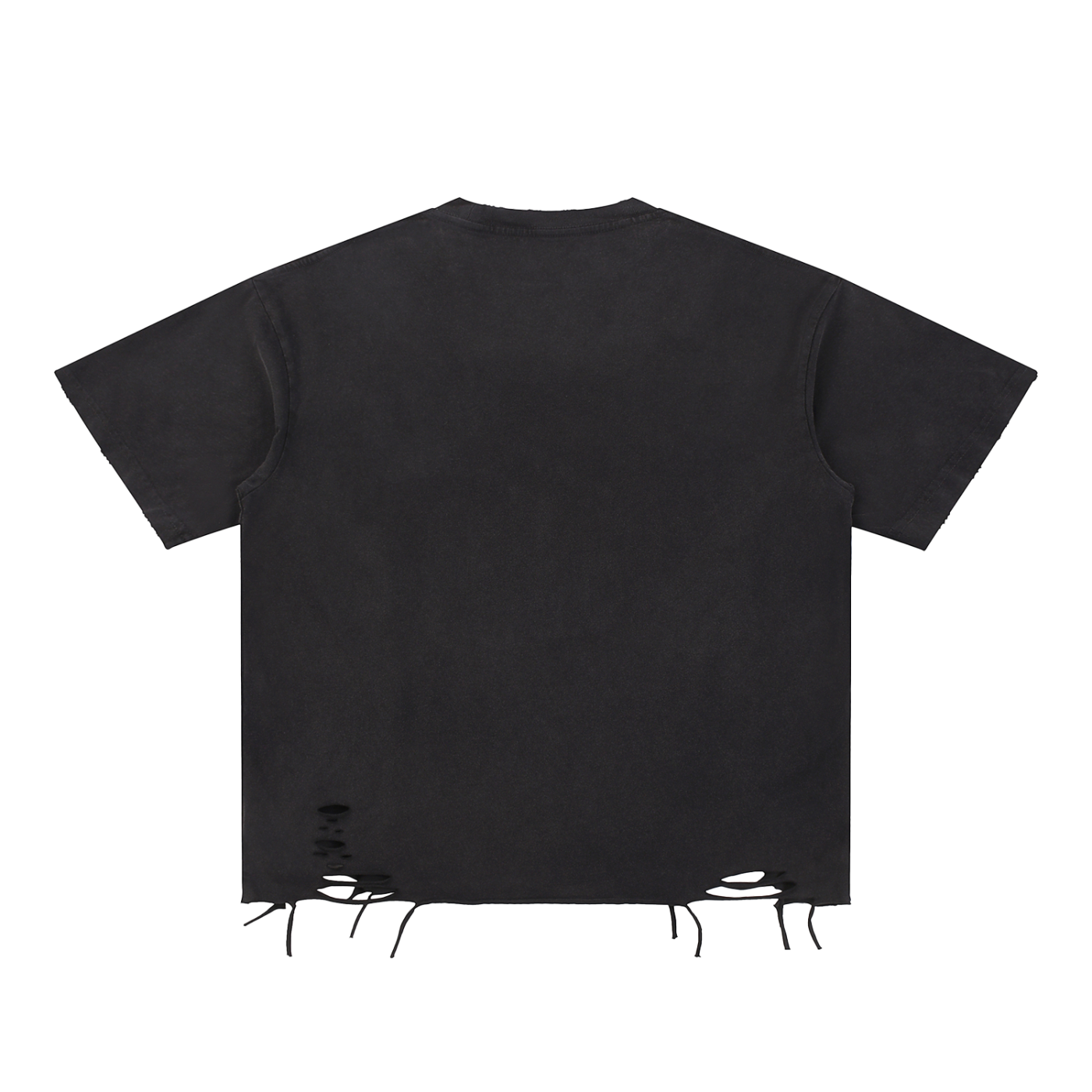 Avalanche Adoption Japanese Streetwear Washed Raw-Hem T-Shirt