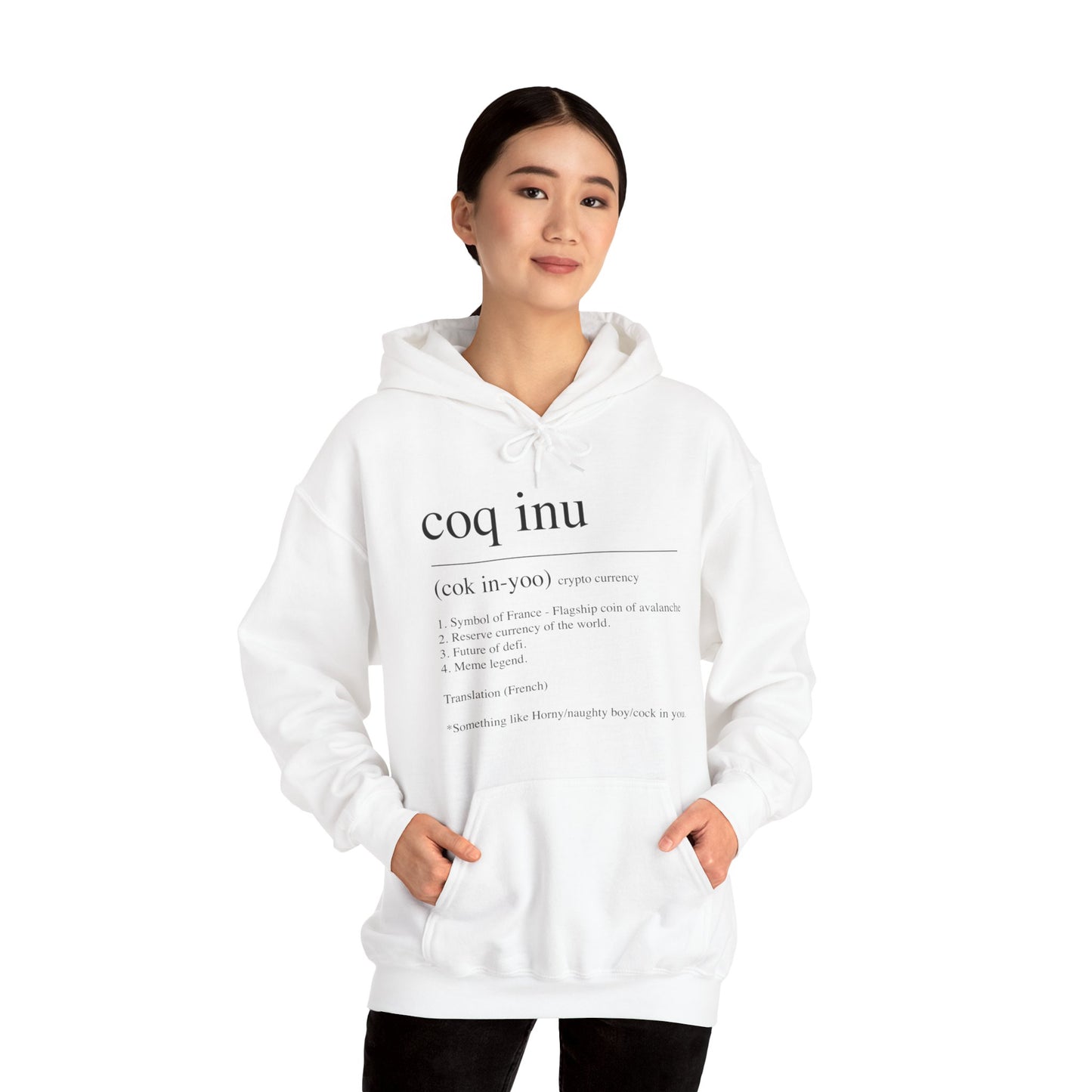 COQ Inu Dictionary definition hooded top