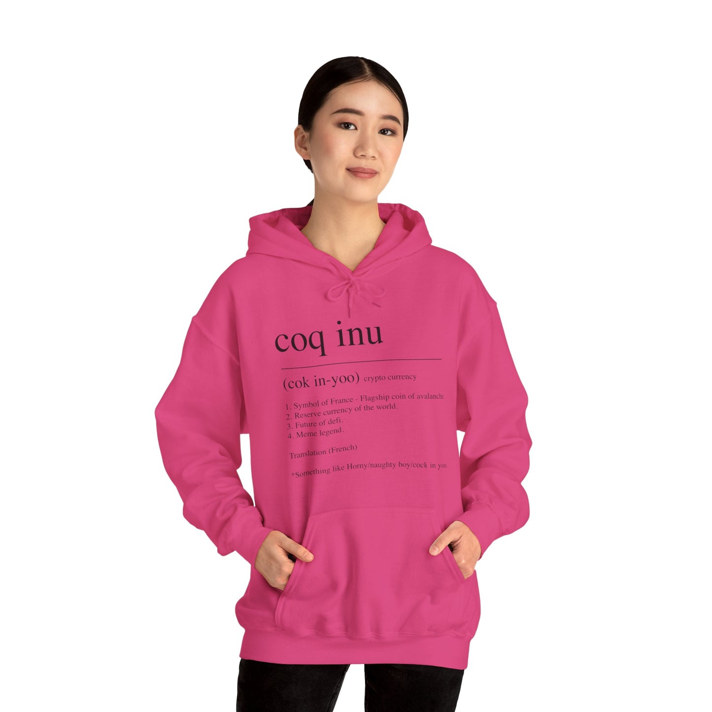 COQ Inu Dictionary definition hooded top