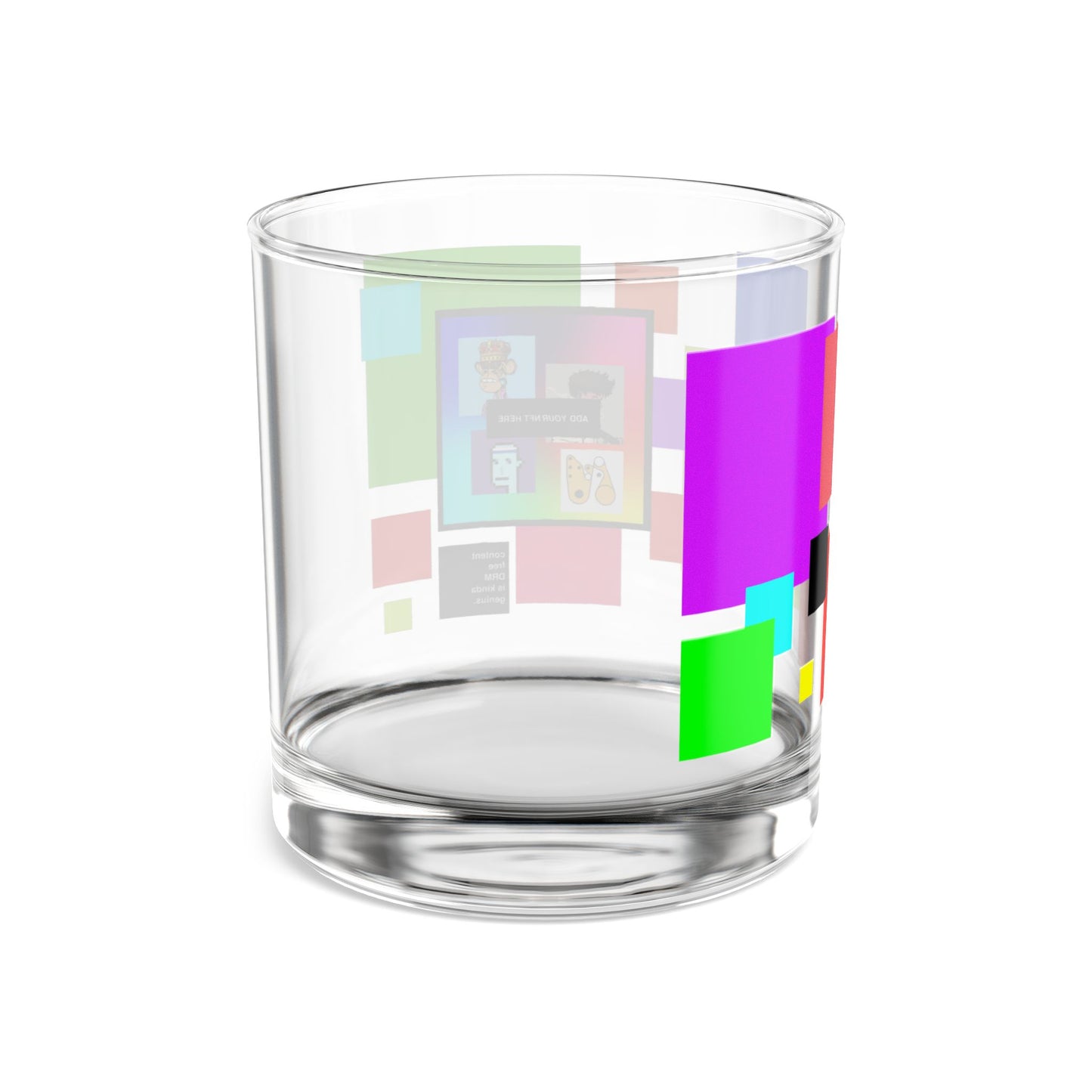 Content free DRM Custom NFT Japanese Rocks Glass, 10oz