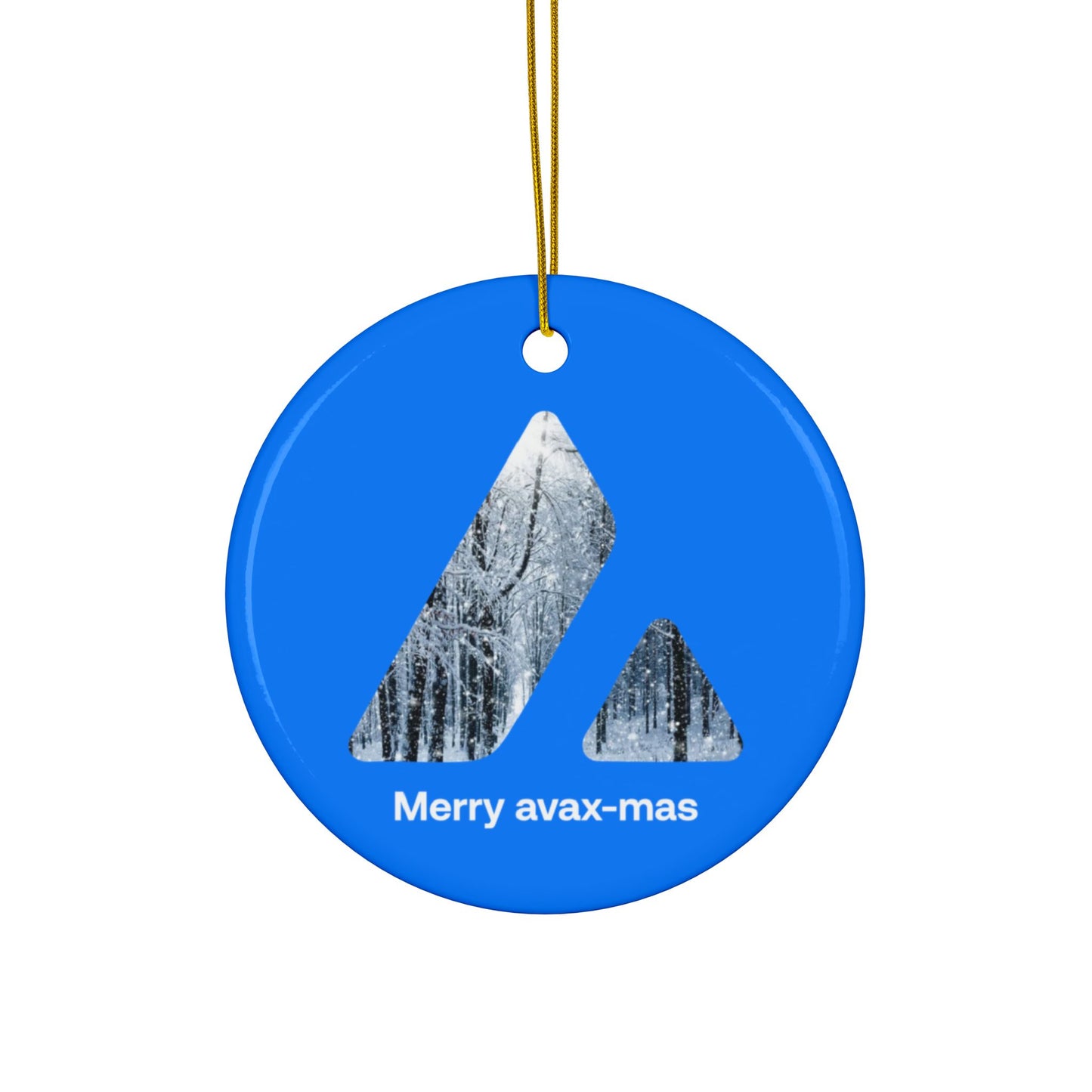 Merry Avax-mas Christmas Decoration Winter scene