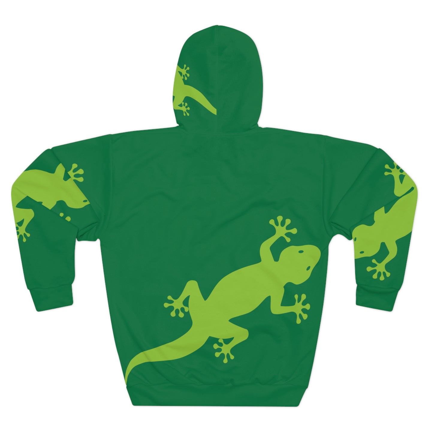 Gecko Inu print hoody dark green