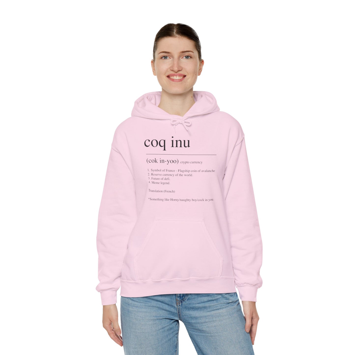 COQ Inu Dictionary definition hooded top