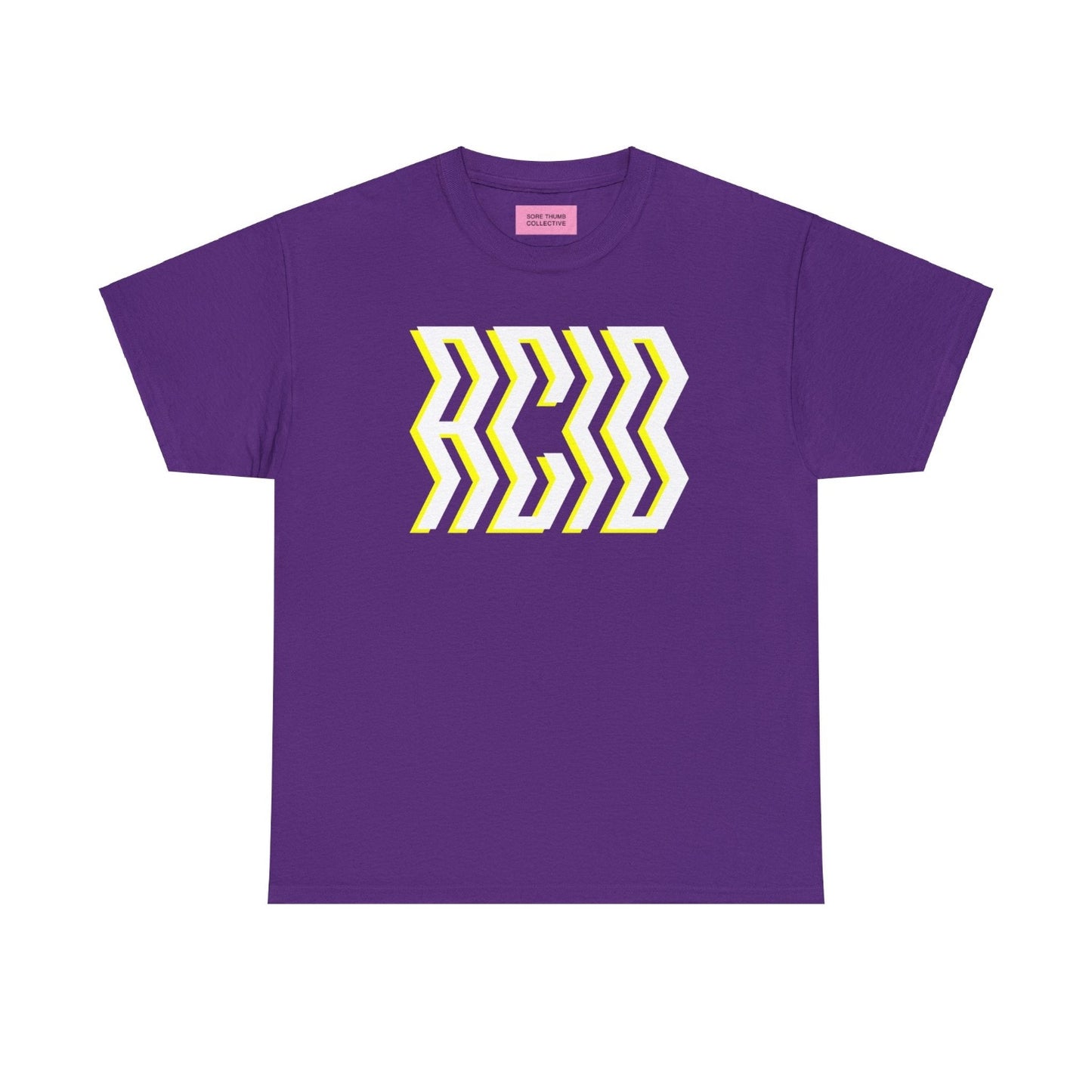 Acid house t shirt, bold print on front with trippy ACID lettering