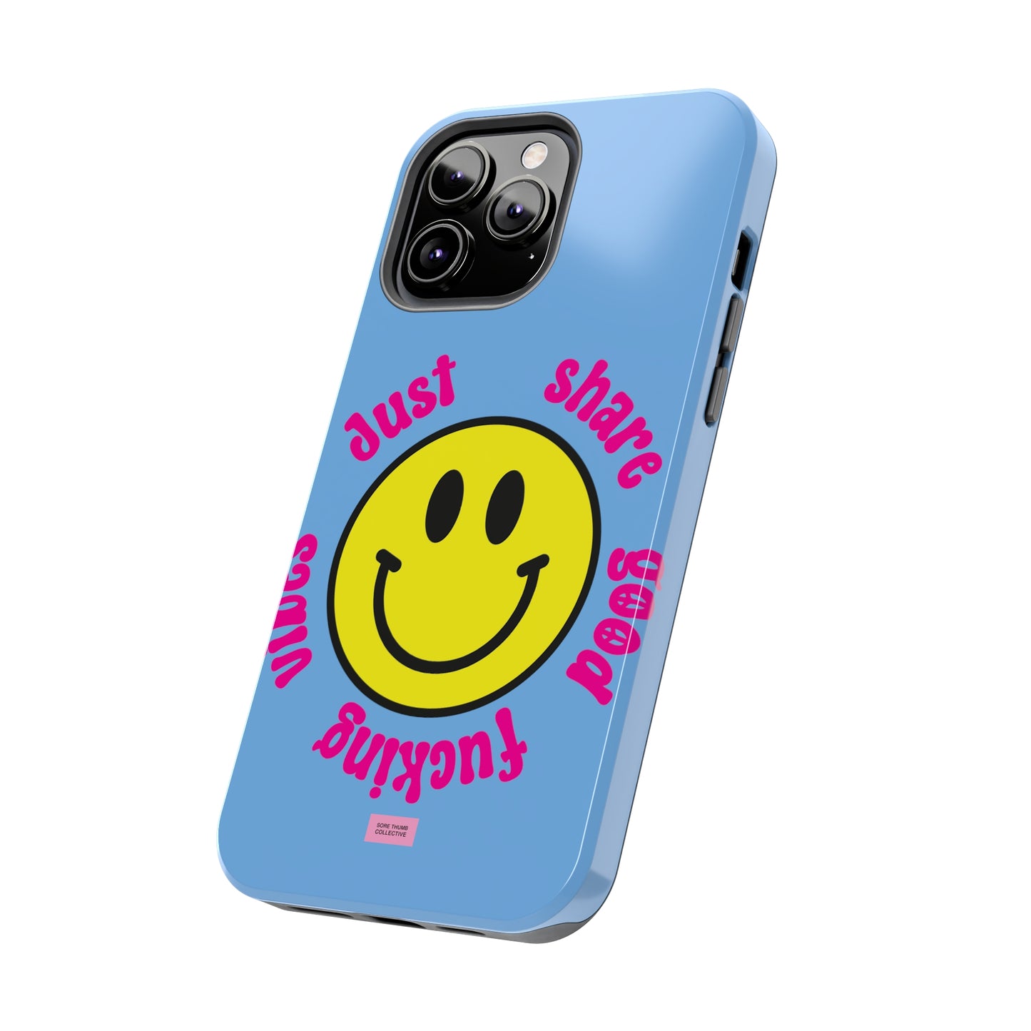 Just Share Good Fucking Vibes Smiley Face iPhone Case