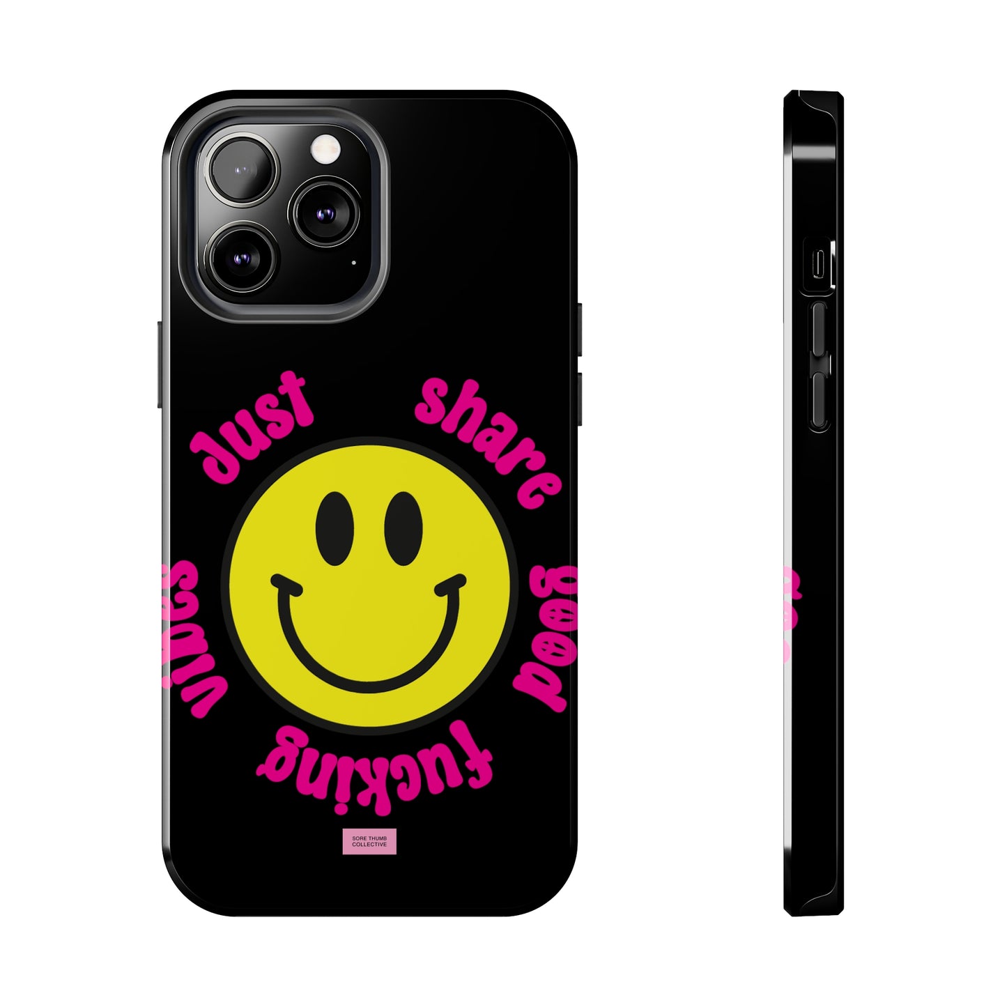 Good Vibes Smiley Face iPhone Case