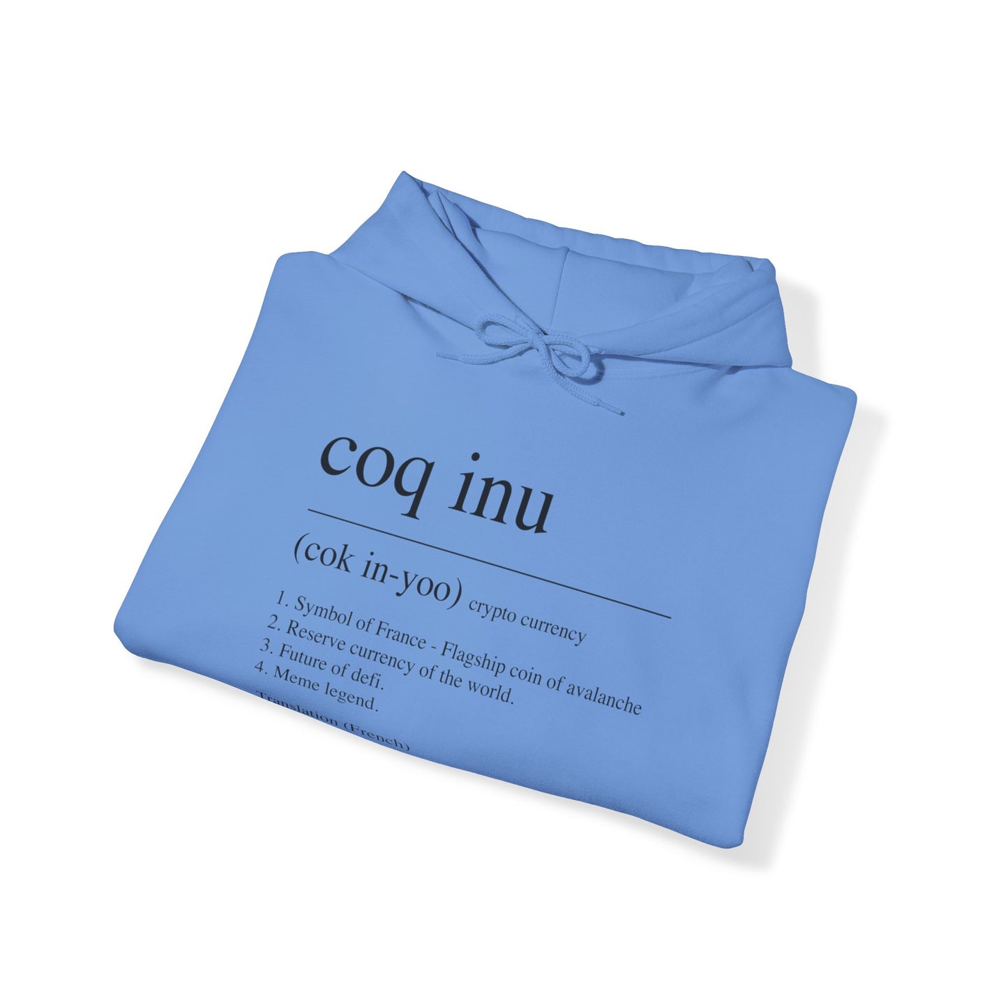 COQ Inu Dictionary definition hooded top