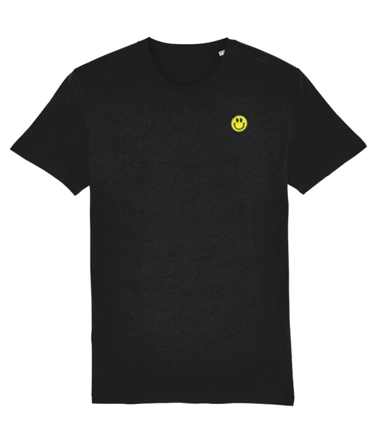 Smiley face T shirt Black