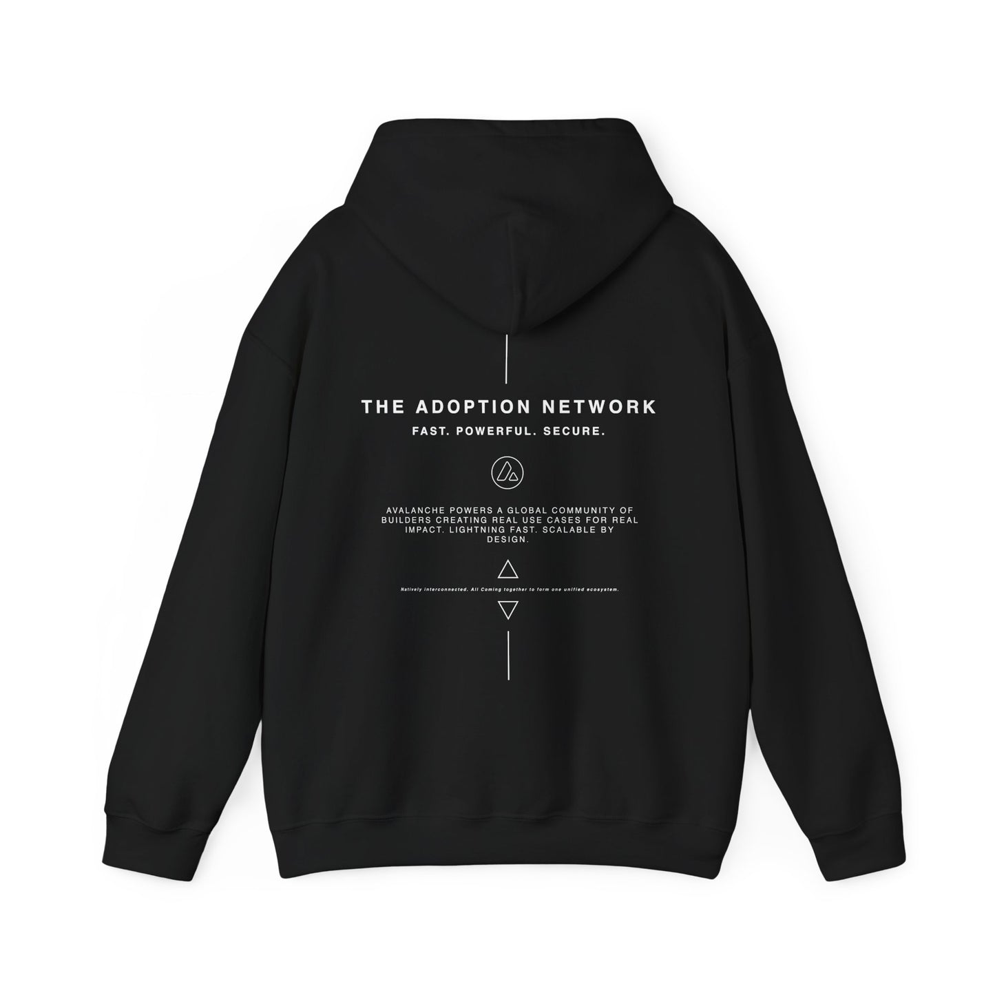 Avalanche Text Design Hoodie Black