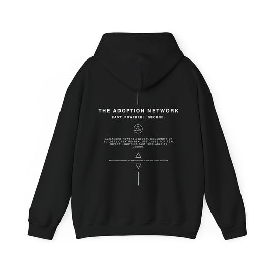 Avalanche Text Design Hoodie Black