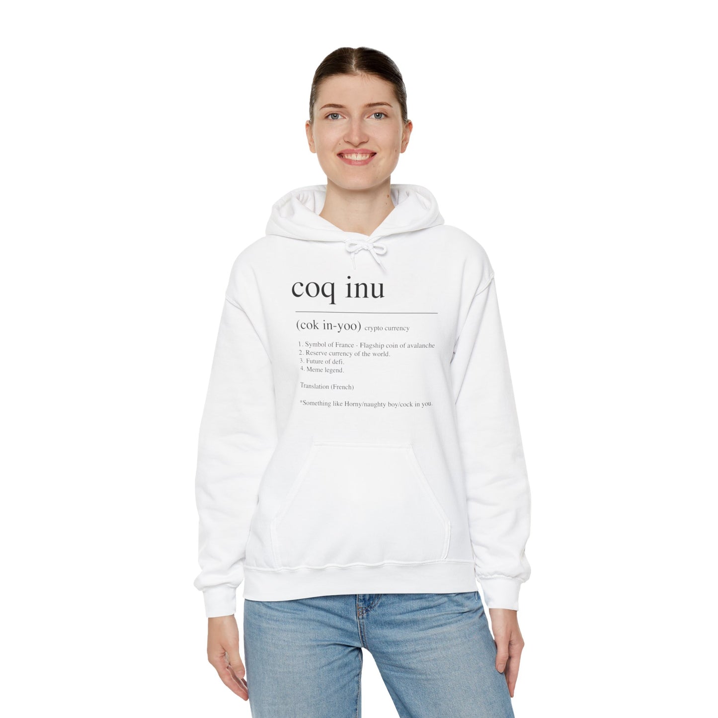 COQ Inu Dictionary definition hooded top