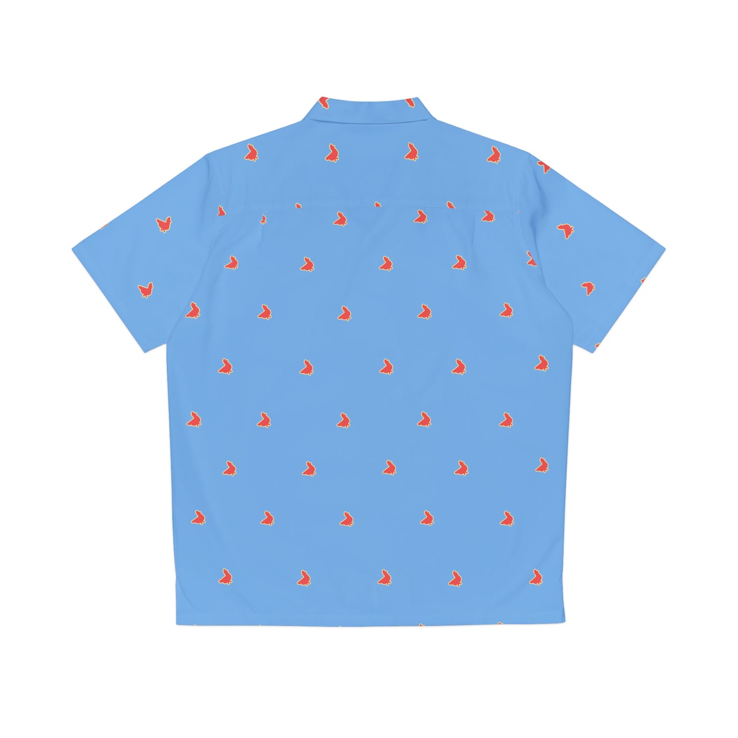 Polka Coq Hawaiian shirt blue