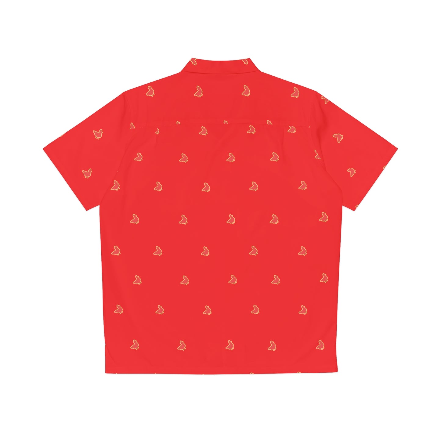 Polka Coq Hawaiian shirt red