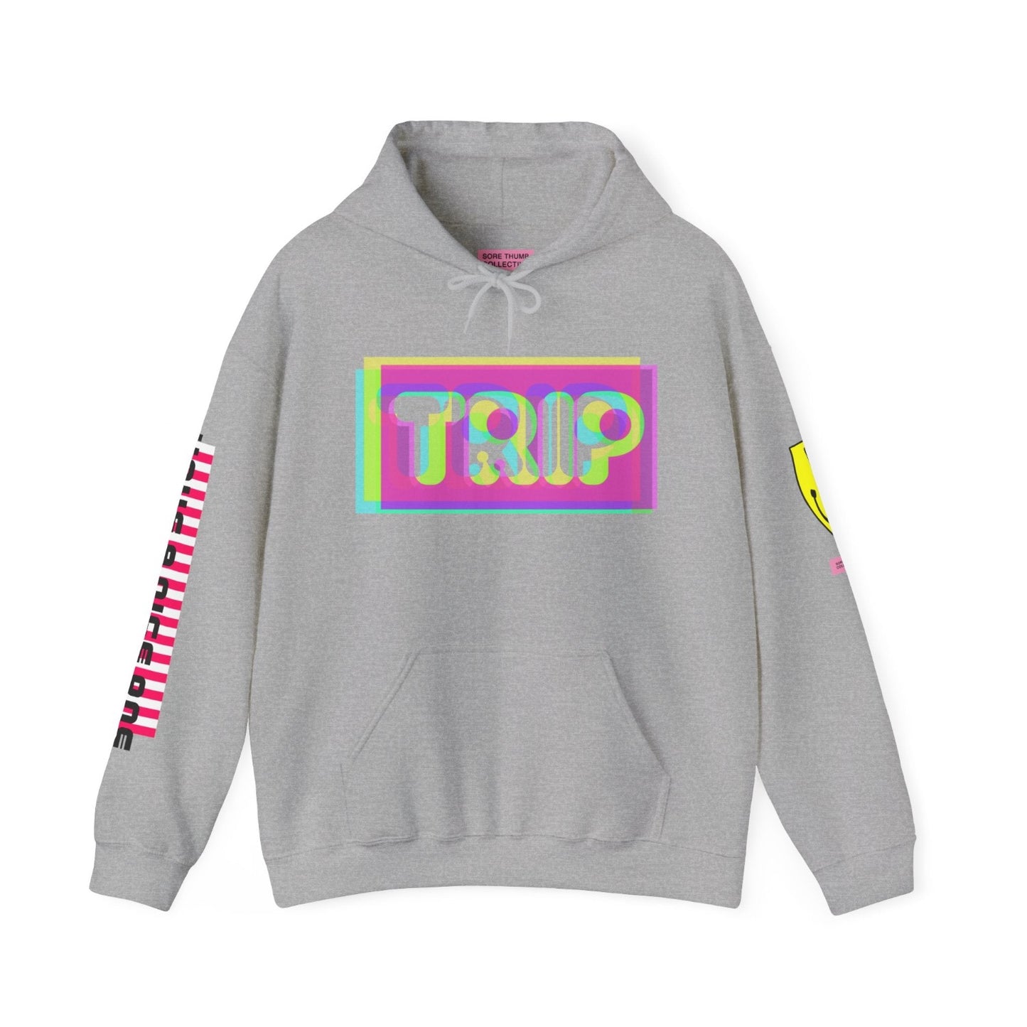 acid house hoodie grey