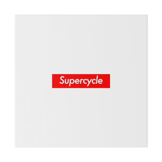 Supercycle Crypto Canvas Print White