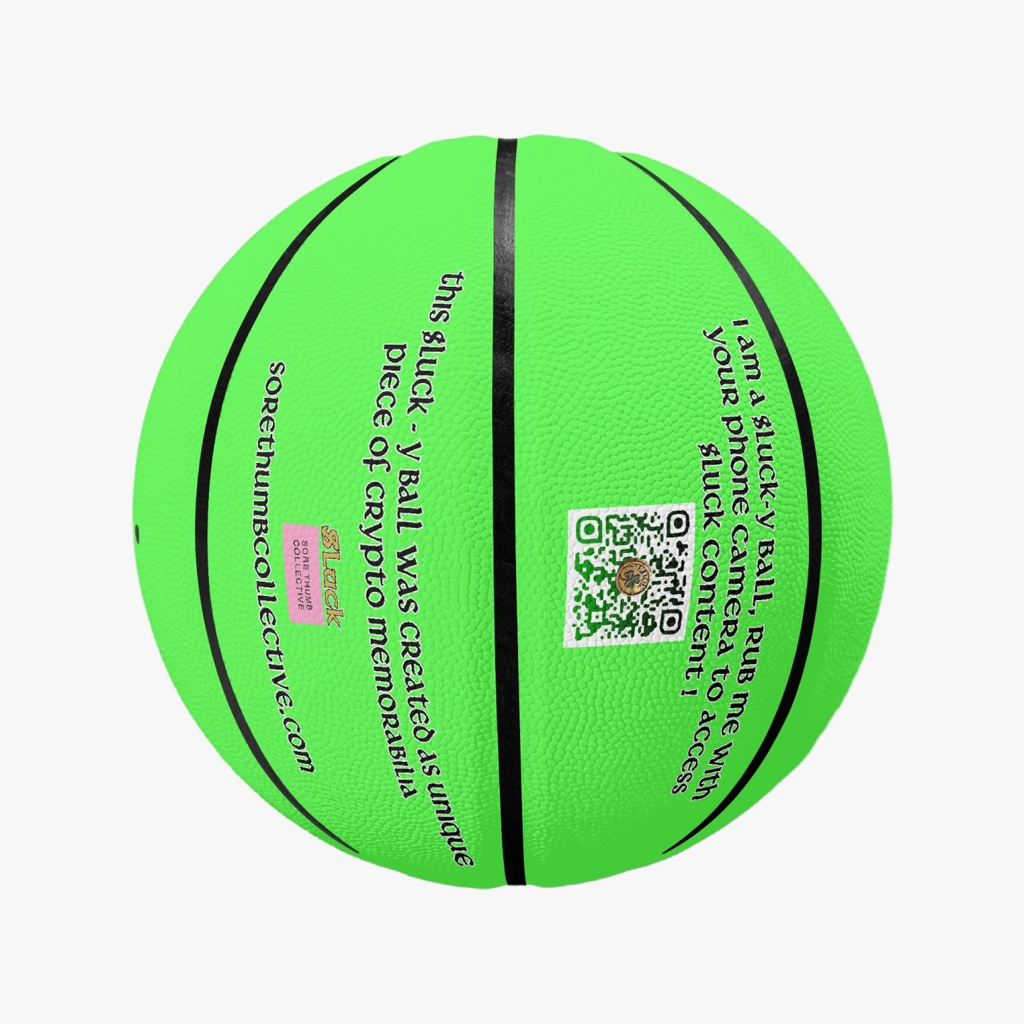 Make Some $Luck Basketball Neon Green