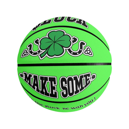 Make Some $Luck Basketball Neon Green