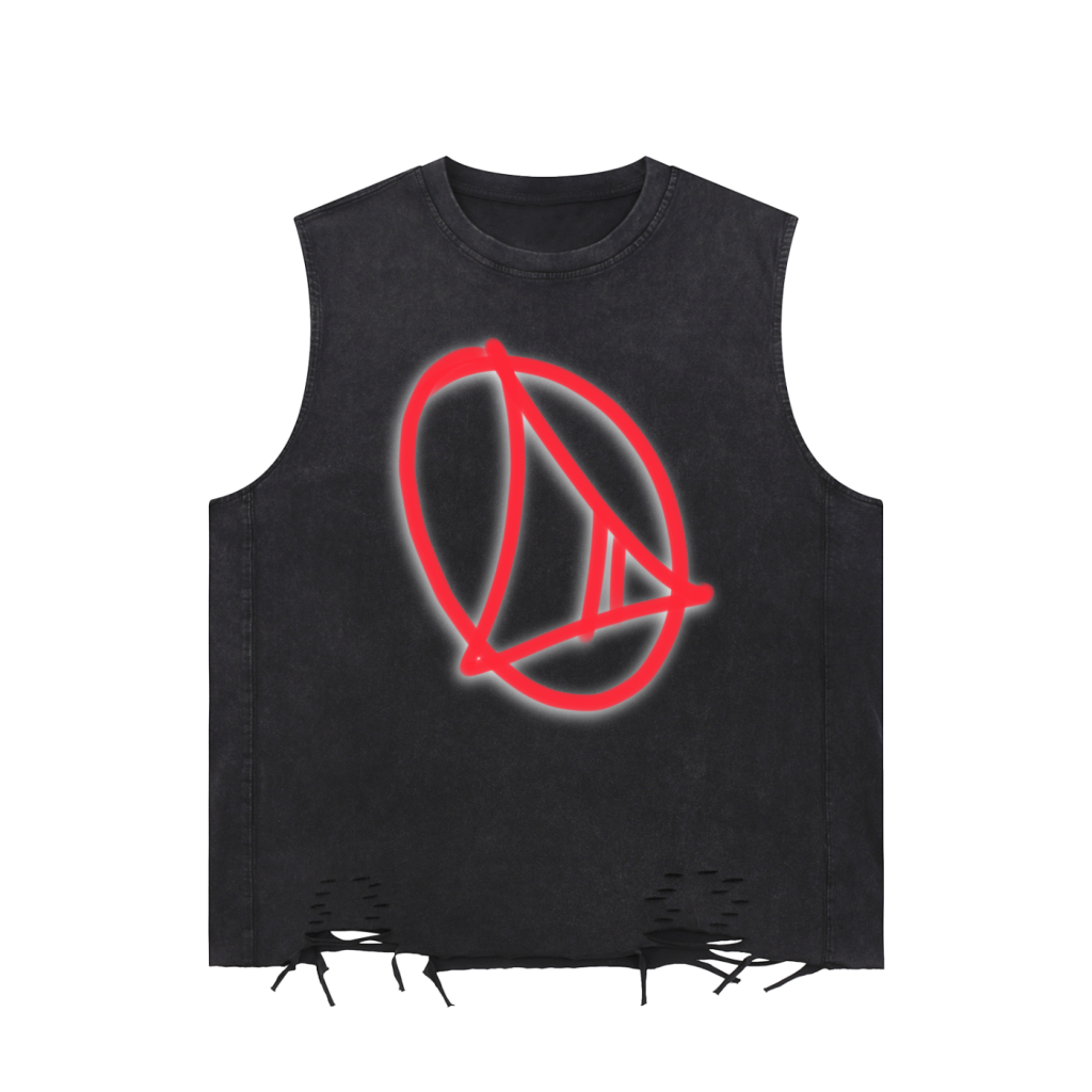 Avalanche Distressed Tag Style Logo Vest