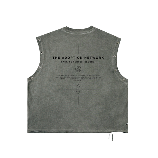 Avalanche Text Distressed Vest