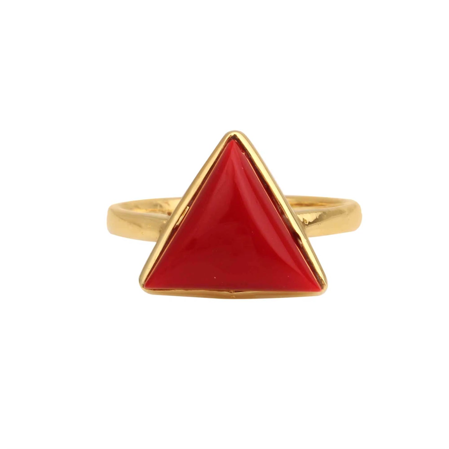 Avalanche Red Triangle Enamel Ring