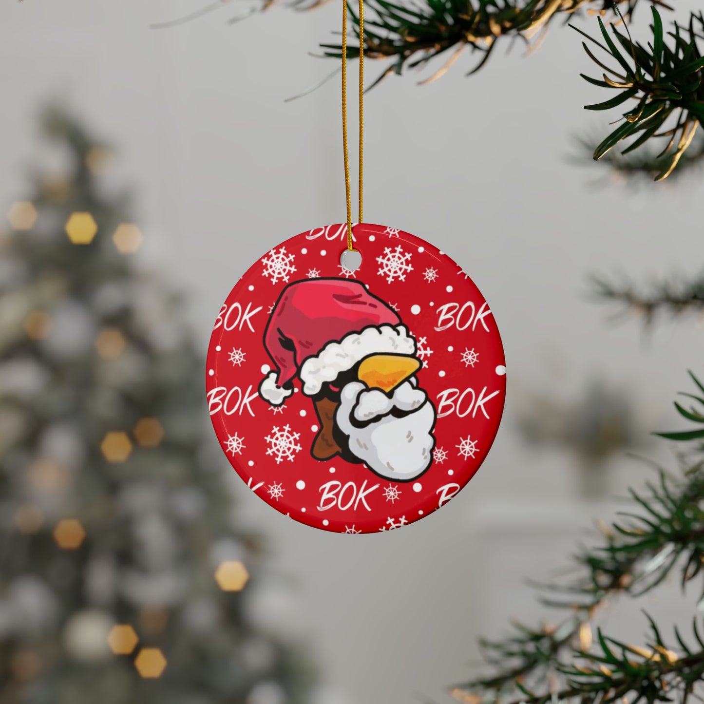 Coq Inu Christmas Decoration - Designed by Dano - Wrapping Paper Style