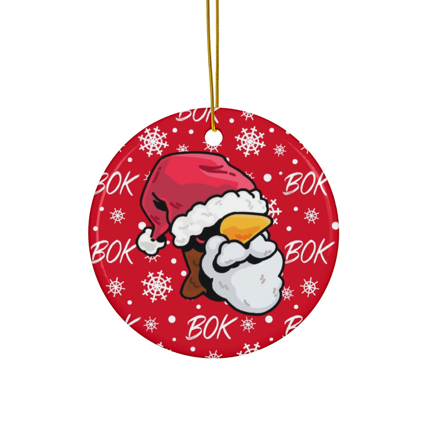 Coq Inu Christmas Decoration - Designed by Dano - Wrapping Paper Style