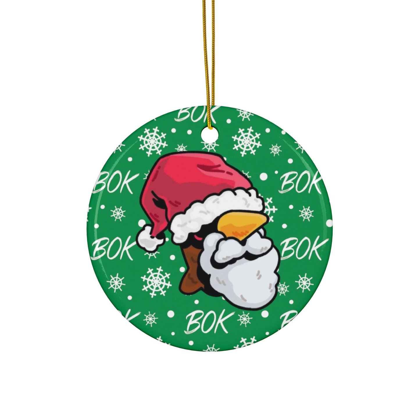 Coq Inu Christmas Decoration - Designed by Dano - Wrapping Paper Style