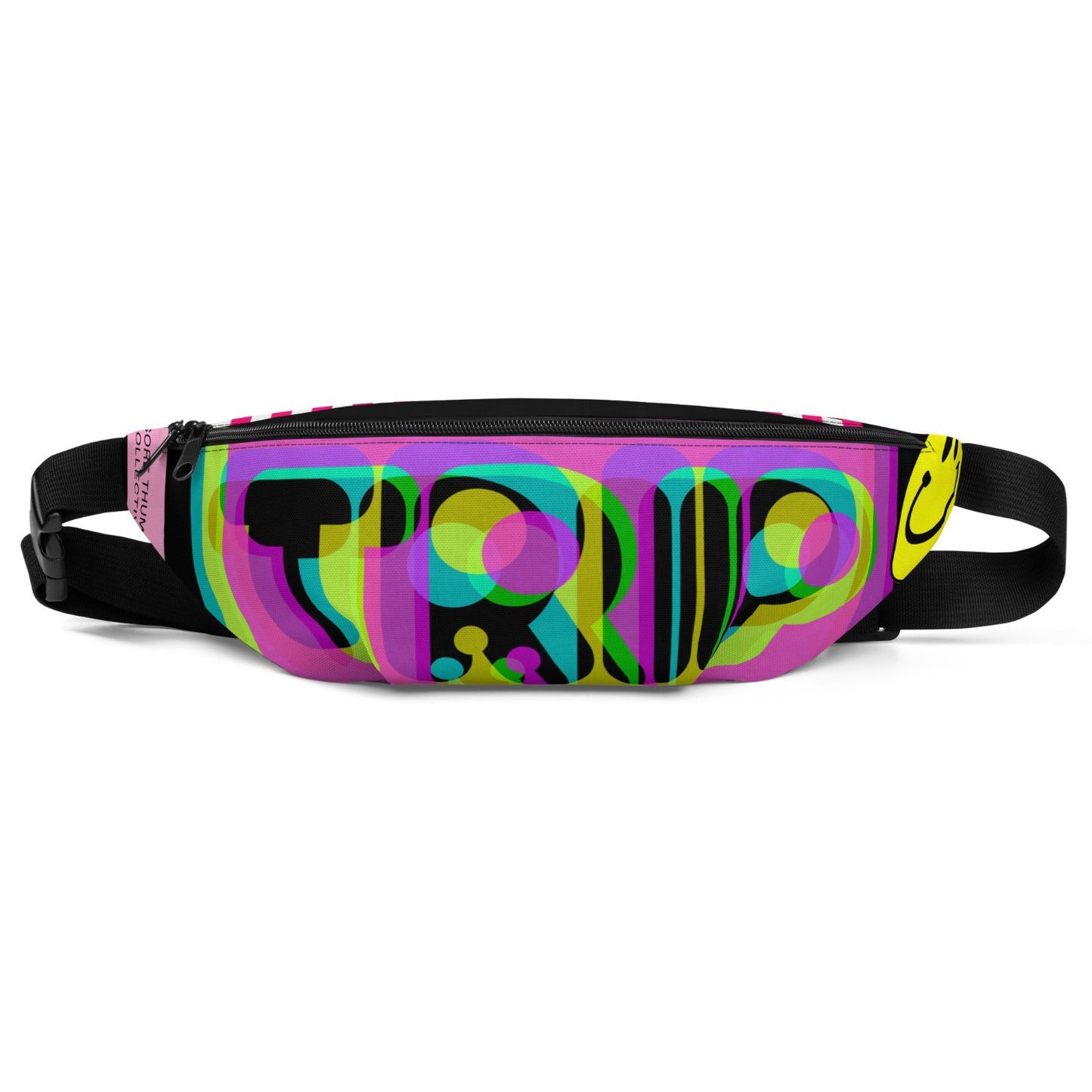 Rave Crossbody Bag, with neon trippy print, inspired by acid house fashion