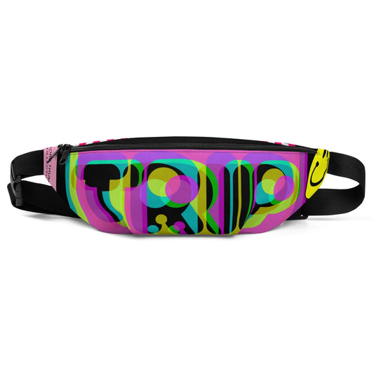 Rave Crossbody Bag, with neon trippy print, inspired by acid house fashion