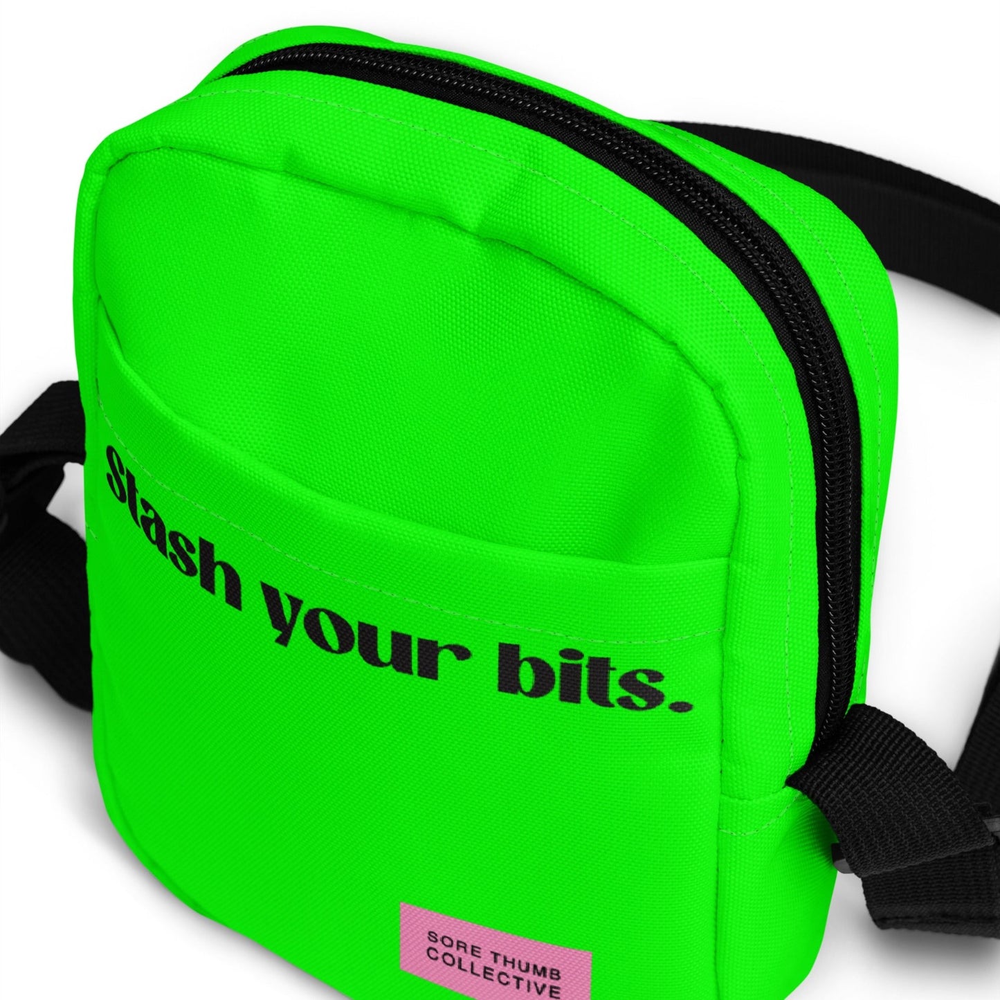 Bright green festival cross body bag