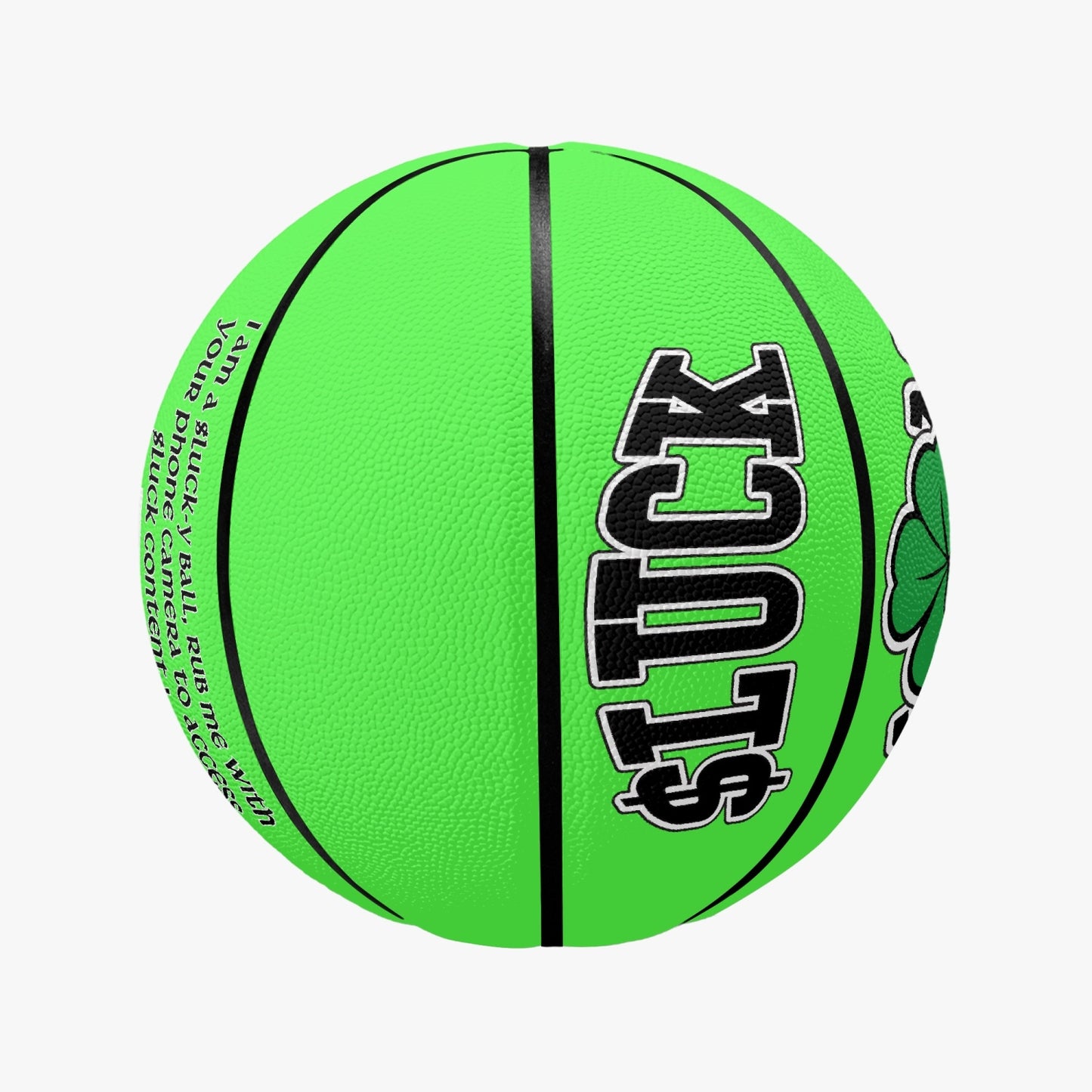 Make Some $Luck Basketball Neon Green