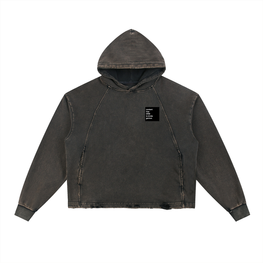 Content Free DRM - Custom NFT -   Frayed-Hem Hoodie