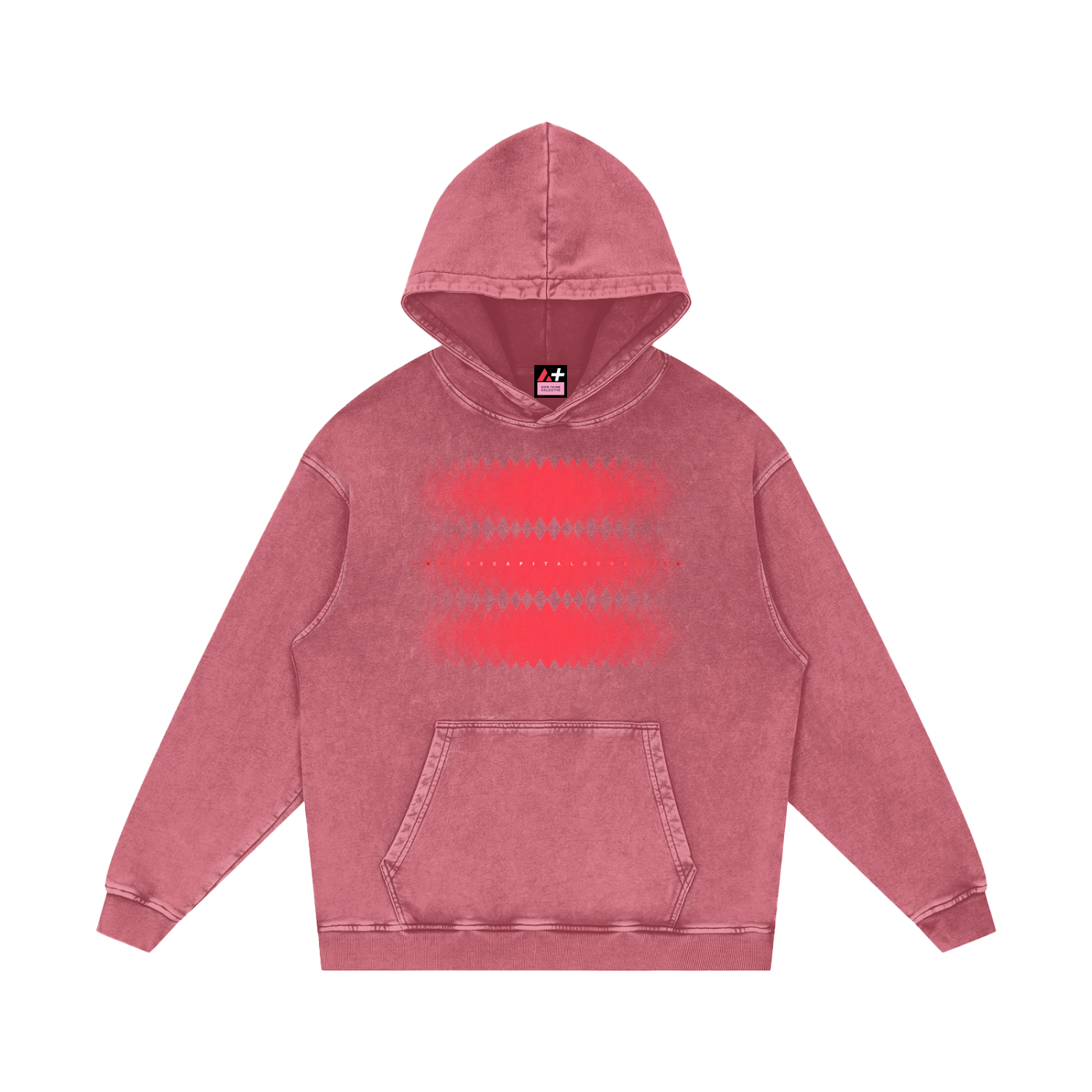 Avalanche Where Capital Connect Snow Washed Loose Cotton Hoodie