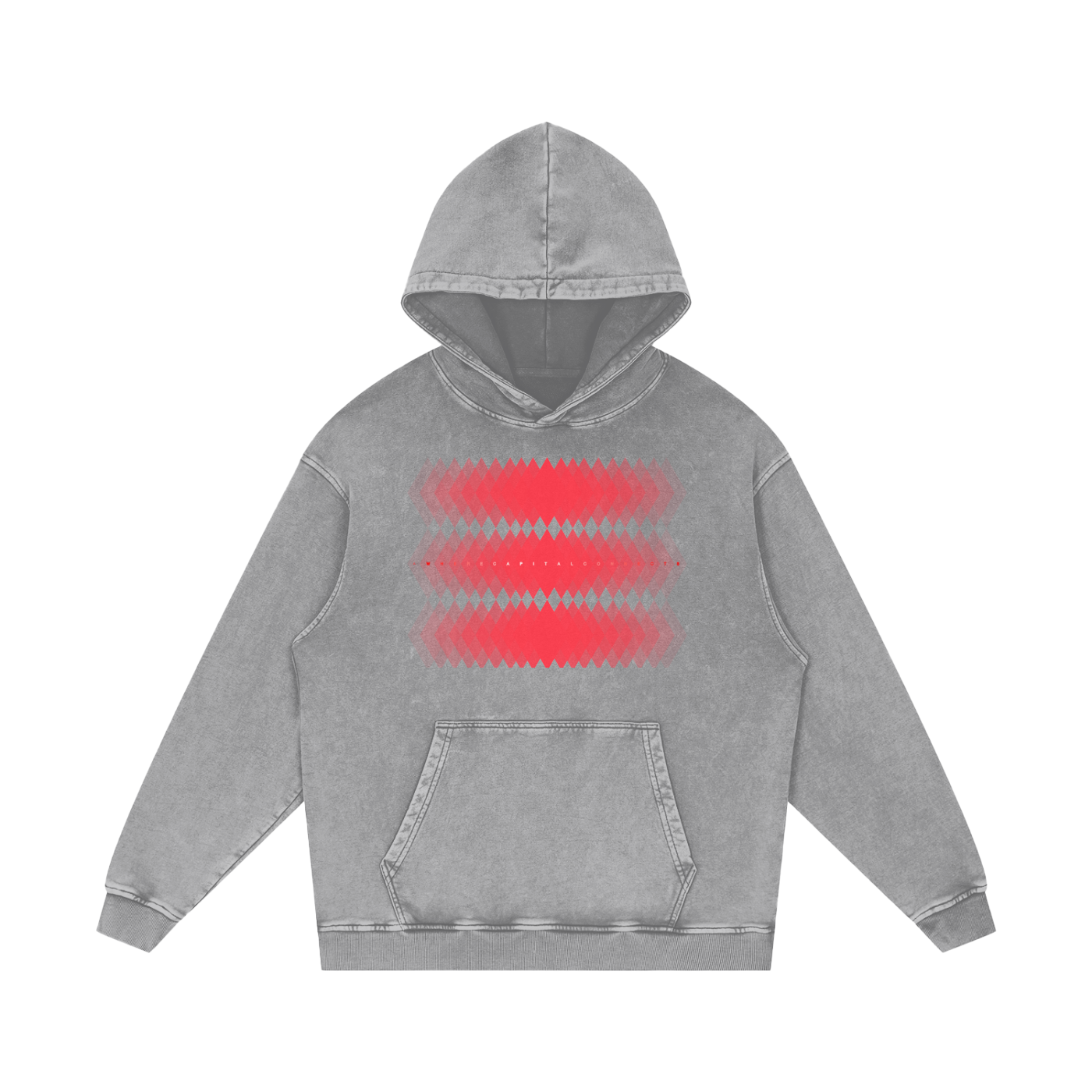 Avalanche Where Capital Connect Snow Washed Loose Cotton Hoodie