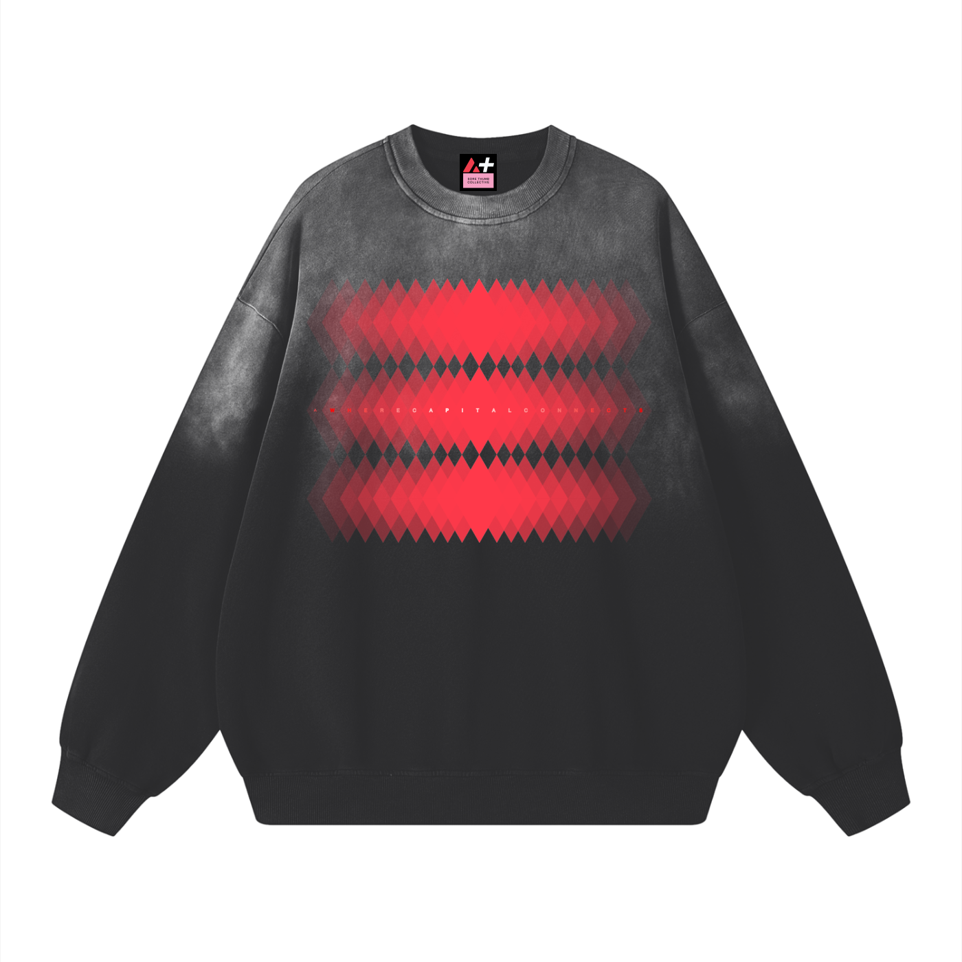 Avalanche Where Capital Connect Fade Drop-Shoulder Sweatshirt
