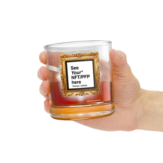 NFT Whisky Glass – “nft’s are not art” Digital Art Barware