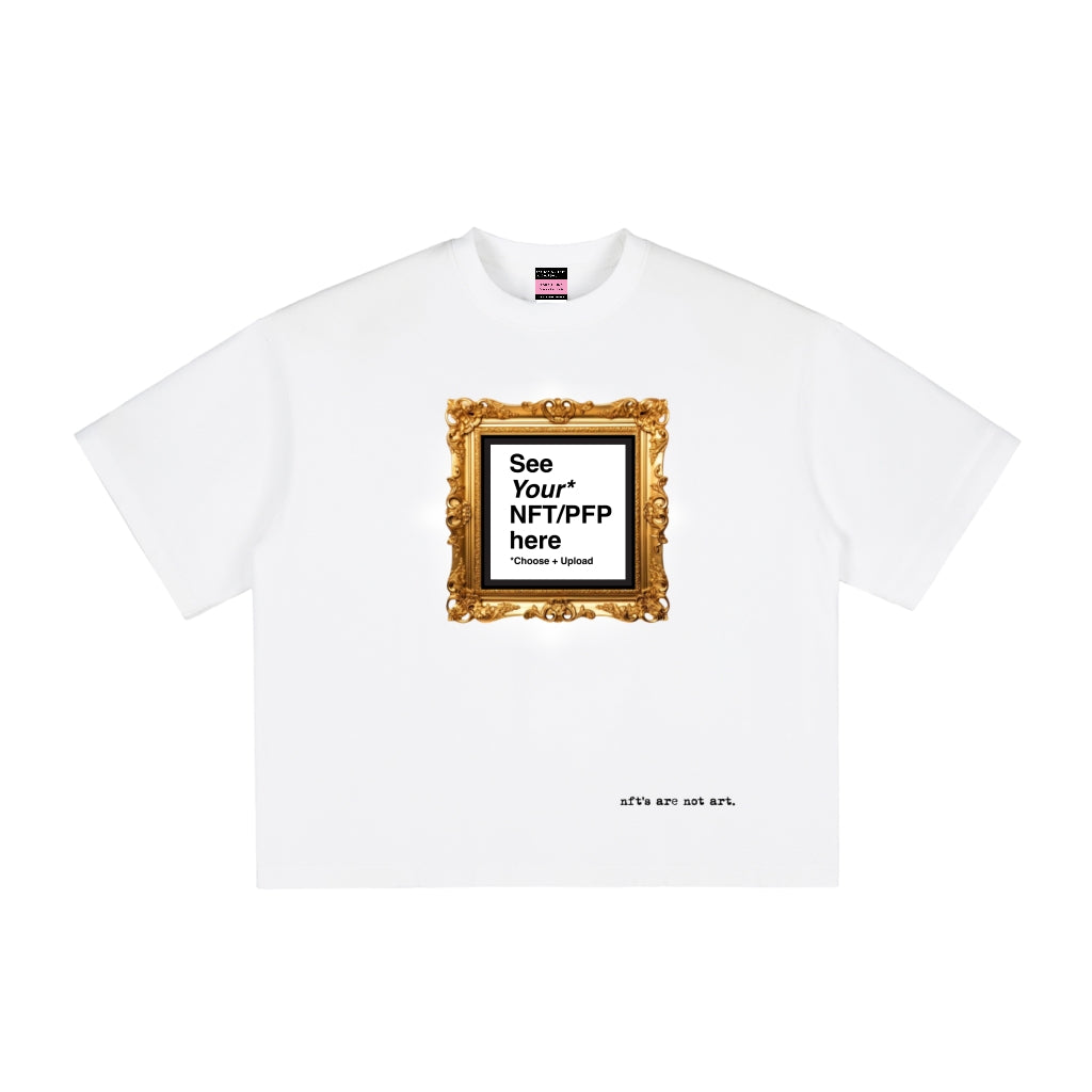 Vintage Boxy NFT T-Shirt (White) – “nft’s are not art” Web3 Streetwear