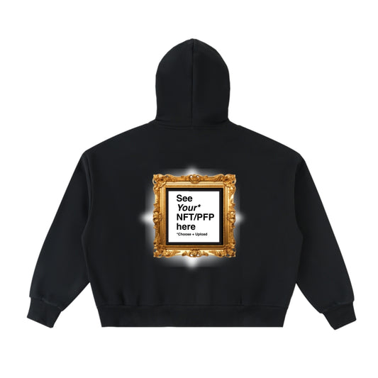 nfts are not real art full zip hoodie black Full-Zip NFT Hoodie (Black) – “nft’s are not art” Web3 Collector Hoodie