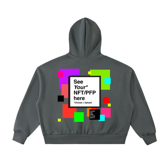 Content free full zip hoodie charcoal